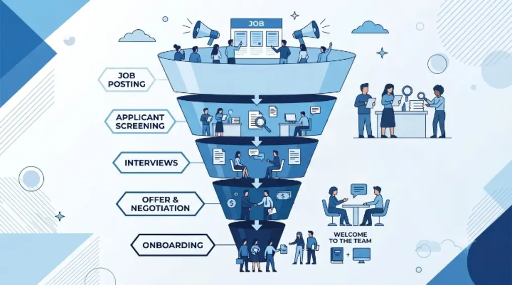 End-to-end recruitment process flowchart for HR professionals and employers in Pakistan