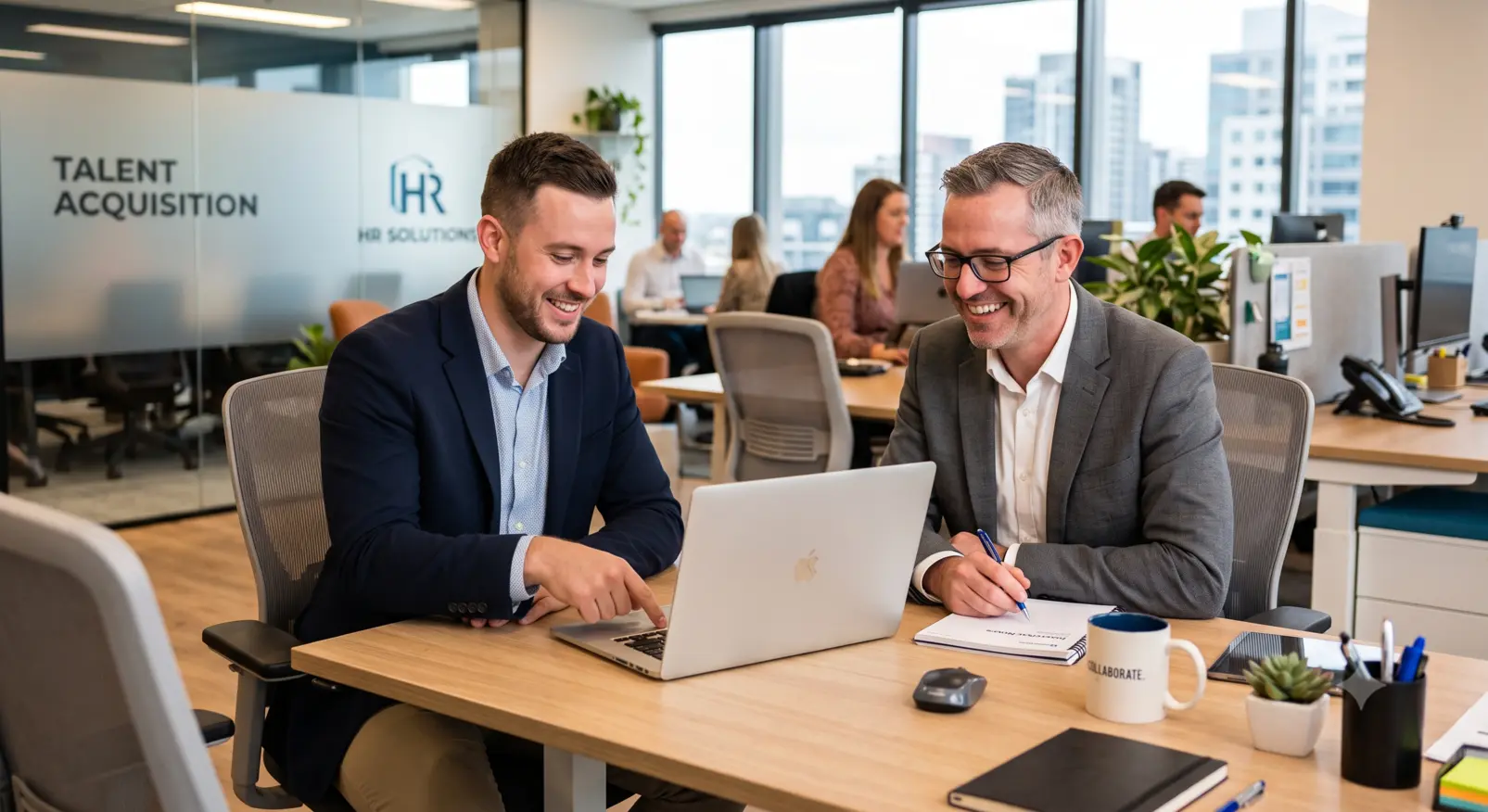 HR professionals reviewing candidate profiles efficiently to reduce time-to-hire.