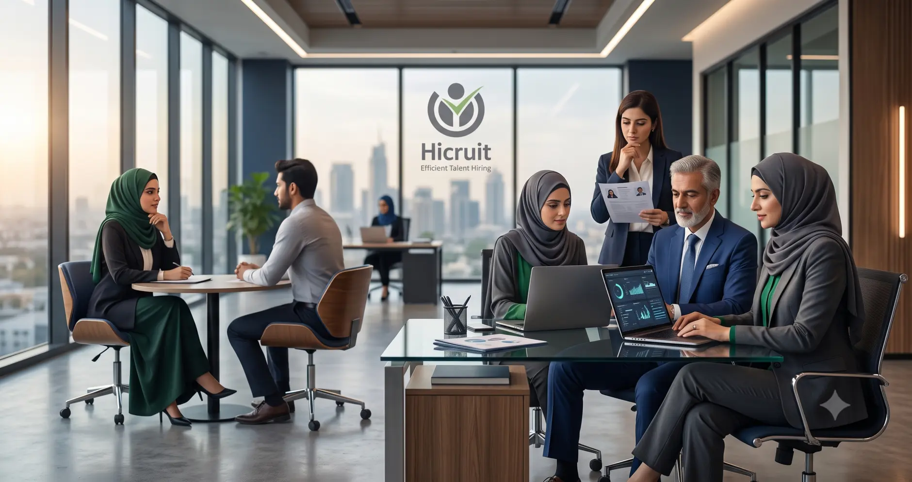 HR professionals in Pakistan using AI-powered recruitment software to screen candidates while maintaining human decision-making