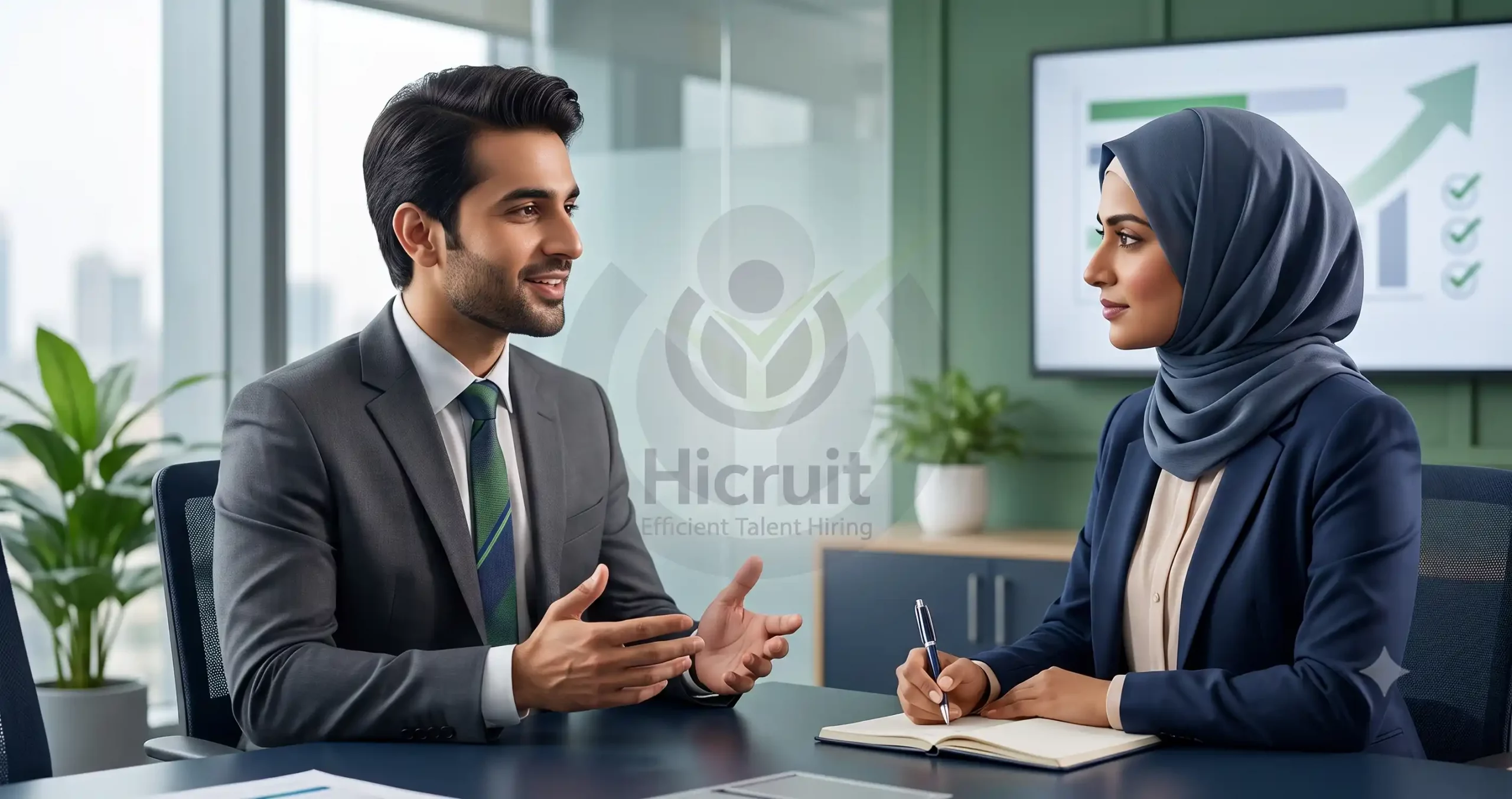 Candidate answering STAR method interview questions with an HR interviewer
